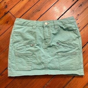 BCBG MaxAzria Green Mini Skirt Size 2 Utility Style Y2K